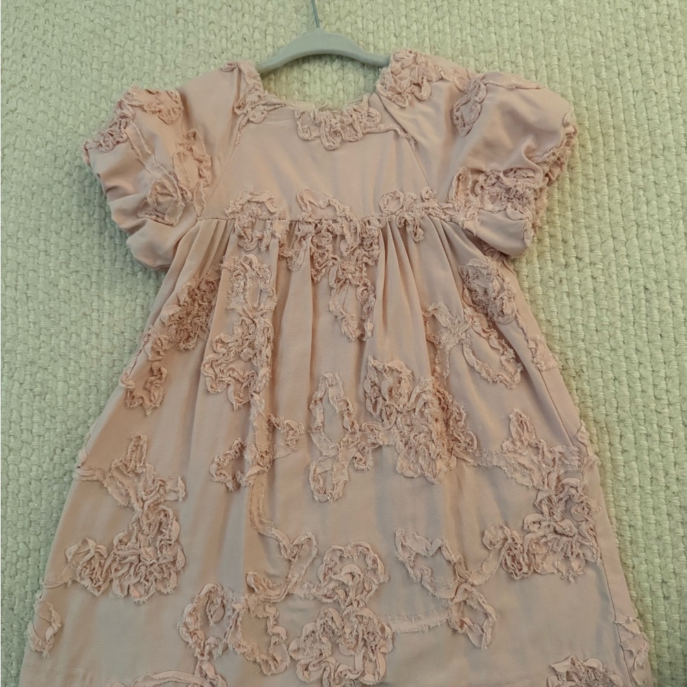 Zara Light Pink Girls Dress with Rosette